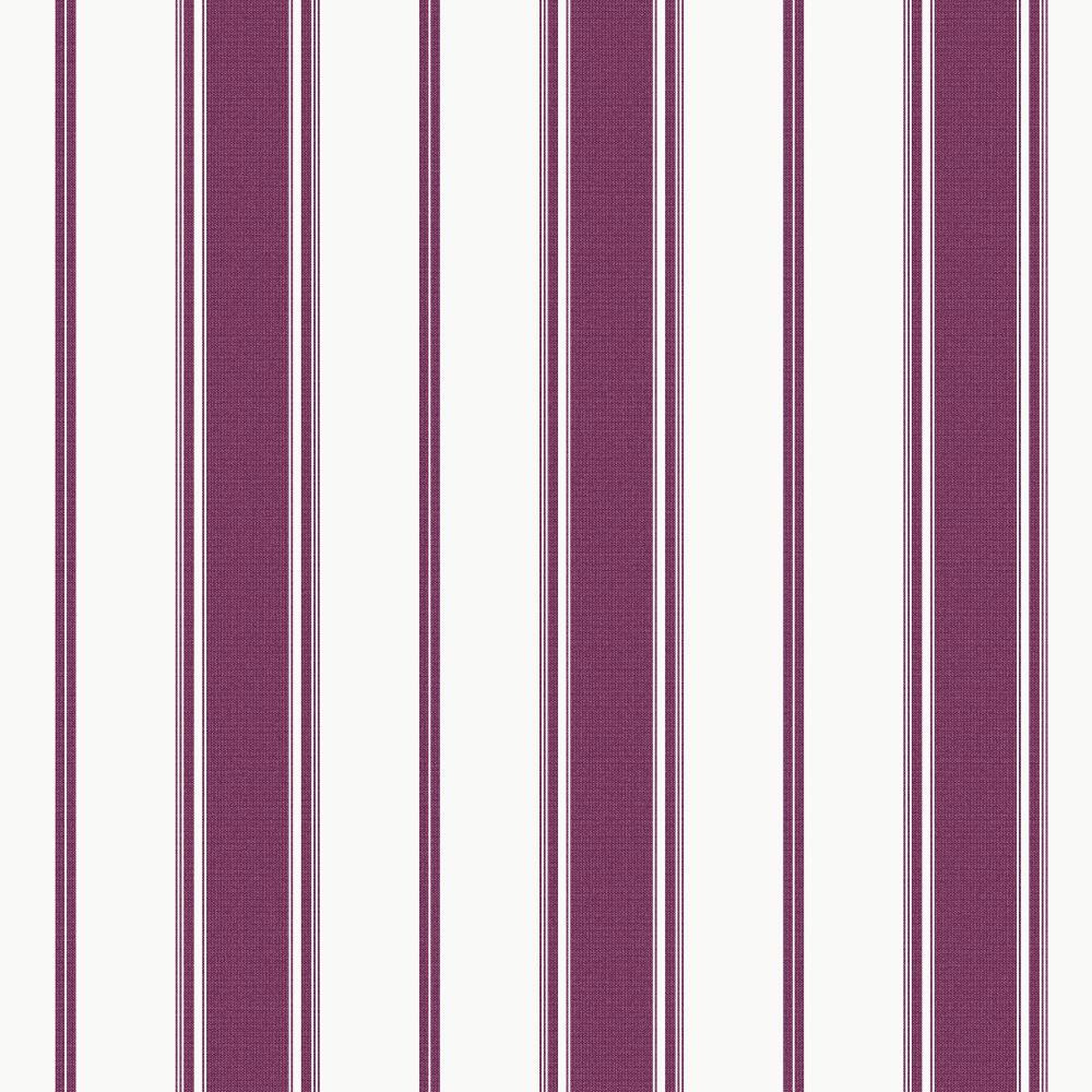 Smart Stripes Heritage Stripe Wallpaper - Plum - Galerie - G68066 - Premier Wallcovering