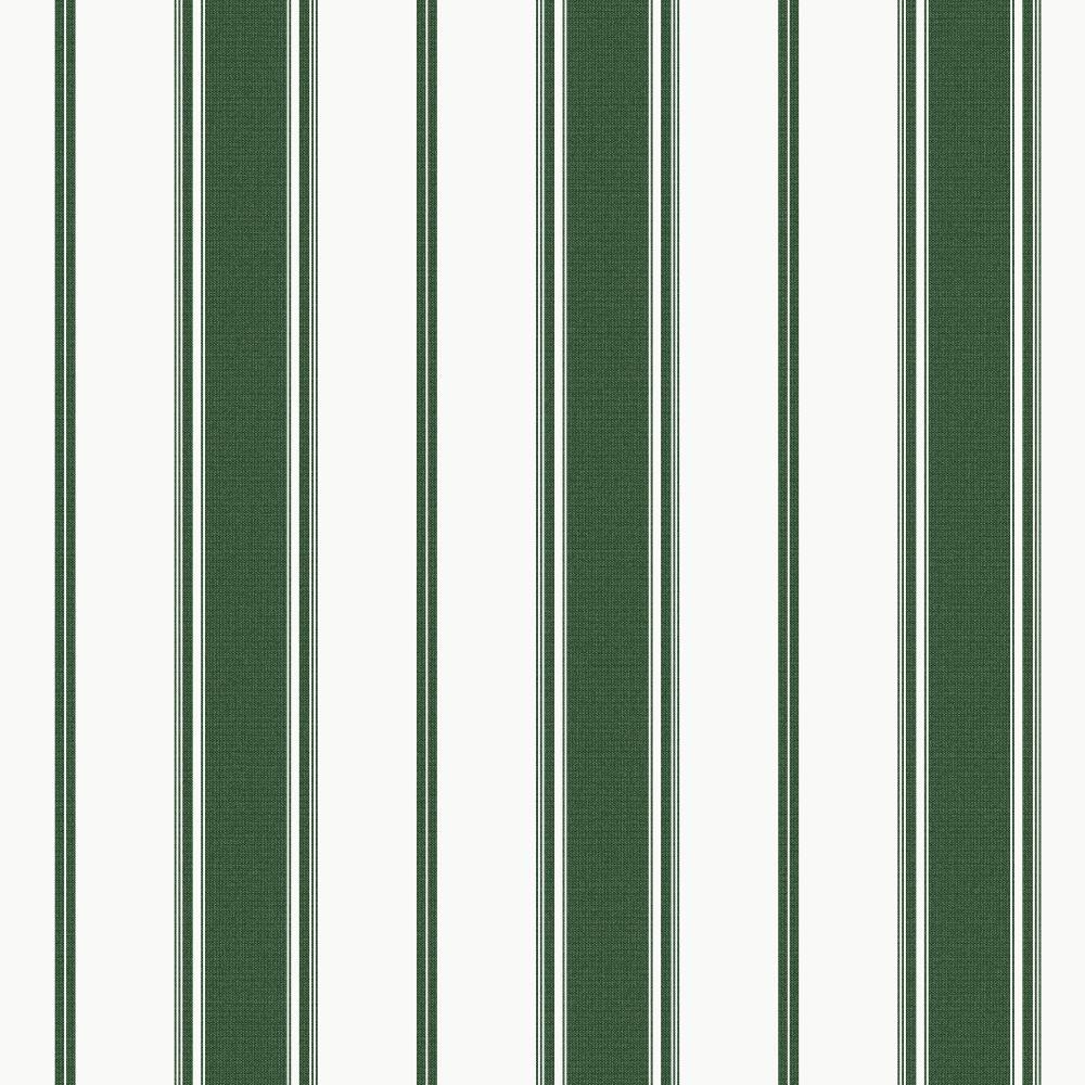 Smart Stripes Heritage Stripe Wallpaper - Hunter Green - Galerie - G68063 - Premier Wallcovering