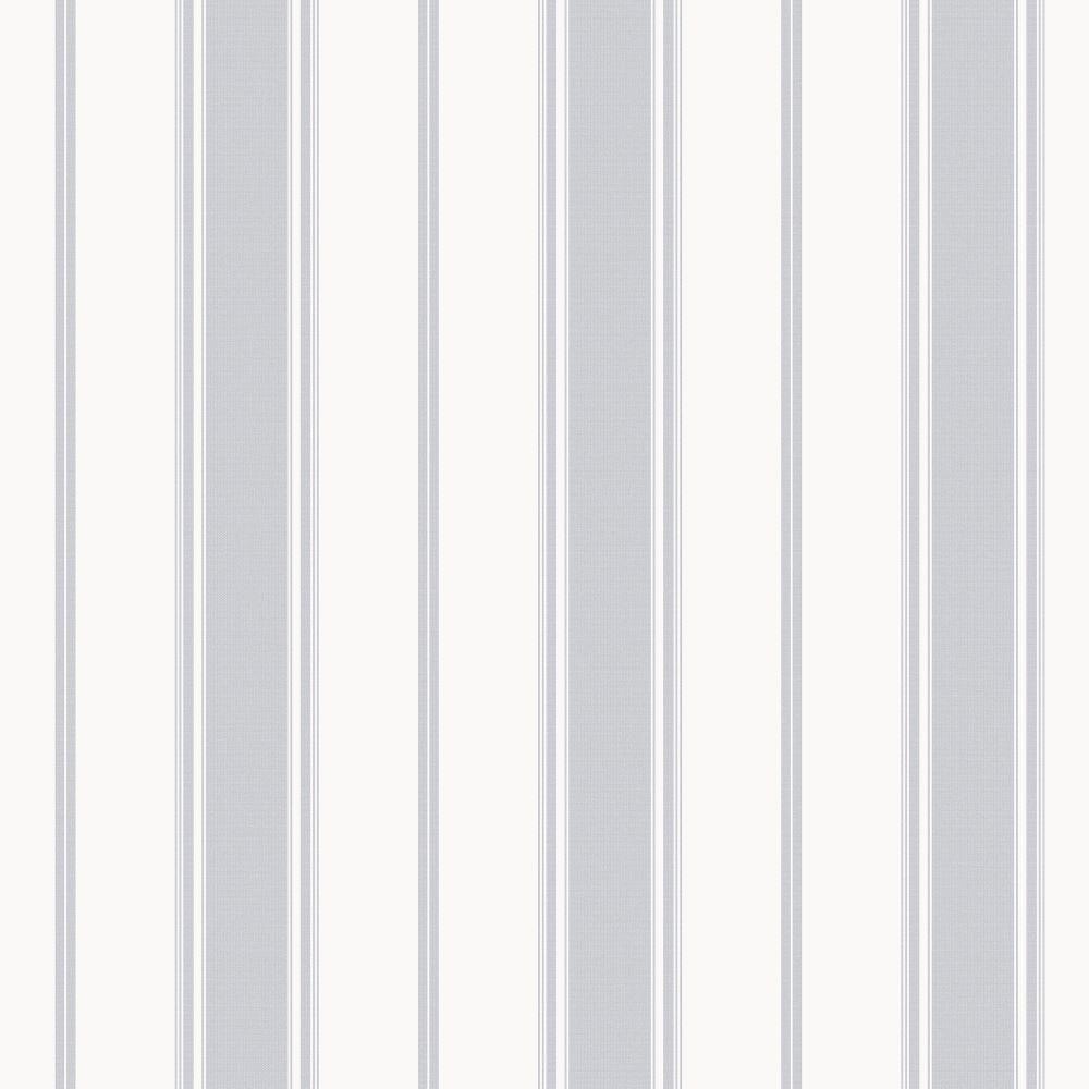 Smart Stripes Heritage Stripe Wallpaper - Grey - Galerie - G68062 - Premier Wallcovering