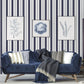 Smart Stripes Heritage Stripe Wallpaper - Navy - Galerie - G68065 - Premier Wallcovering