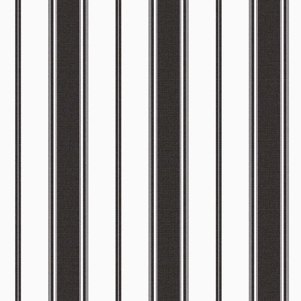 Smart Stripes Heritage Stripe Wallpaper - Black - Galerie - G68061 - Premier Wallcovering