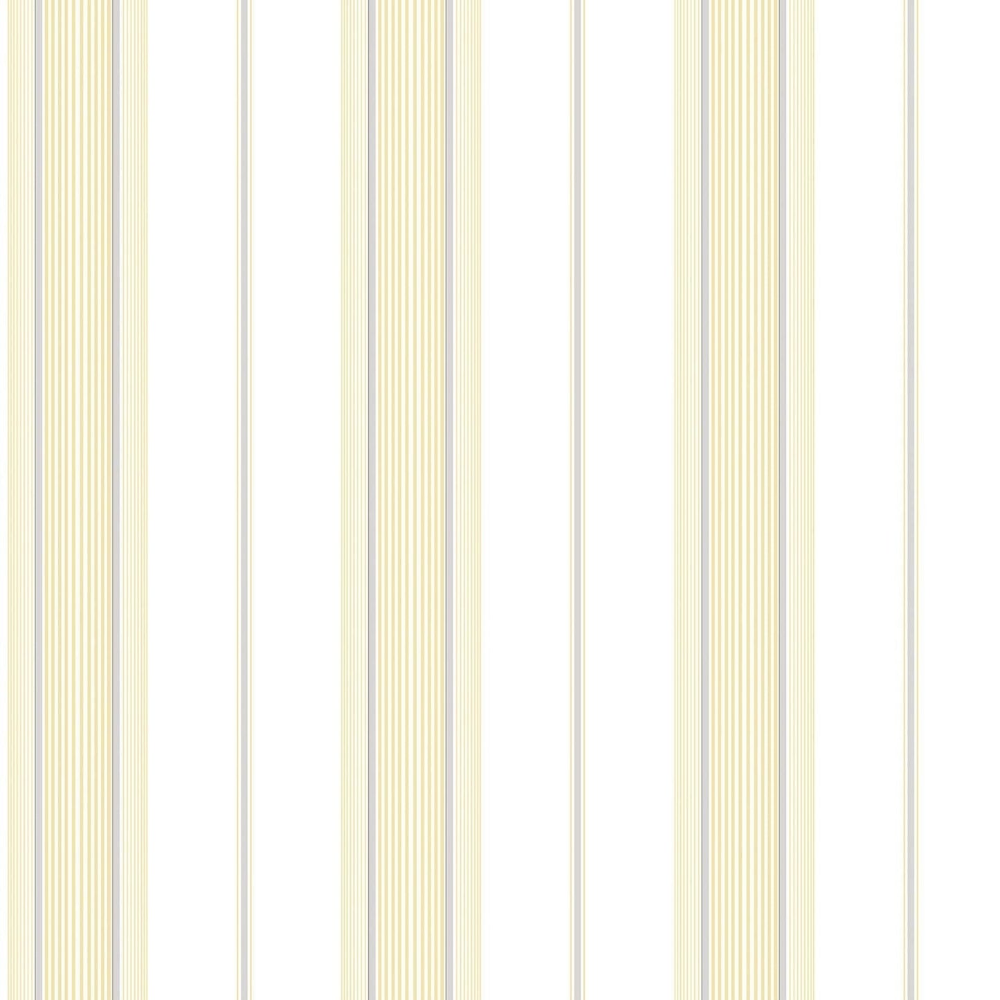 Smart Stripes Multi - Stripe Wallpaper - Yellow / White - Galerie - G67578 - Premier Wallcovering