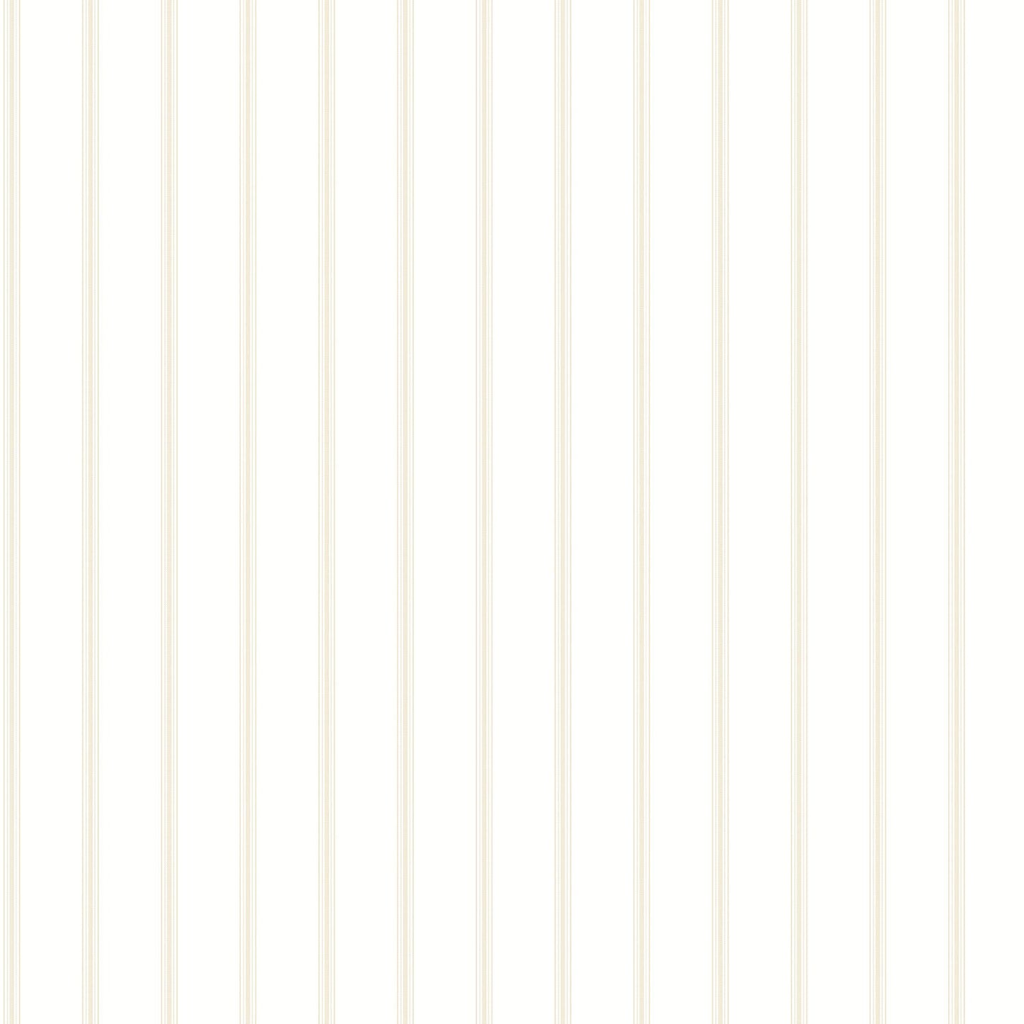 Smart Stripes Skinny Stripe Wallpaper - Beige / White - Galerie - G67561 - Premier Wallcovering
