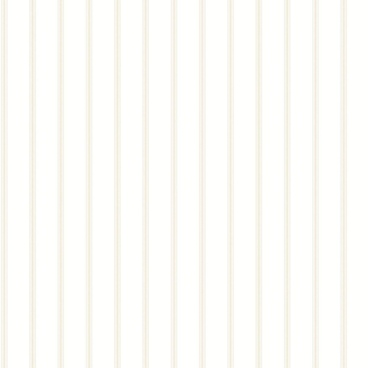 Smart Stripes Skinny Stripe Wallpaper - Beige / White - Galerie - G67561 - Premier Wallcovering