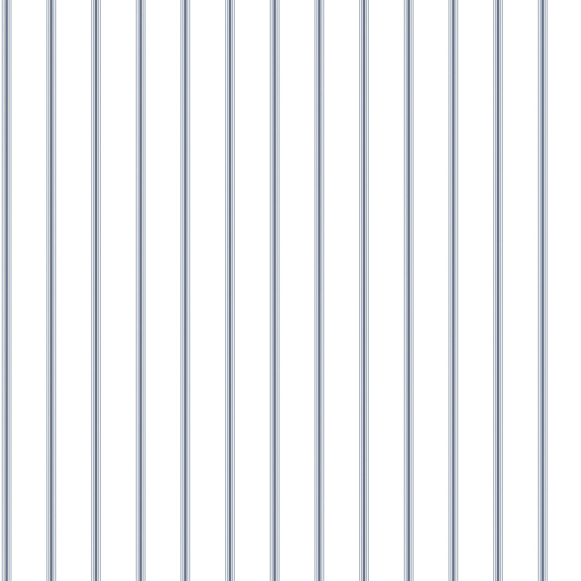 Smart Stripes Skinny Stripe Wallpaper - Dark Blue / White - Galerie - G67565 - Premier Wallcovering