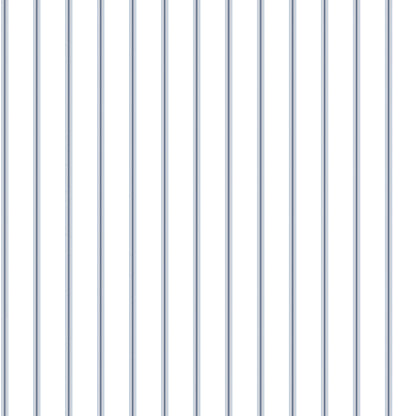 Smart Stripes Skinny Stripe Wallpaper - Dark Blue / White - Galerie - G67565 - Premier Wallcovering