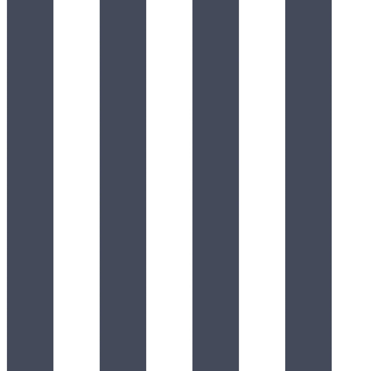 Smart Stripes Striped Wallpaper - Navy / White - Galerie - G67523 - Premier Wallcovering