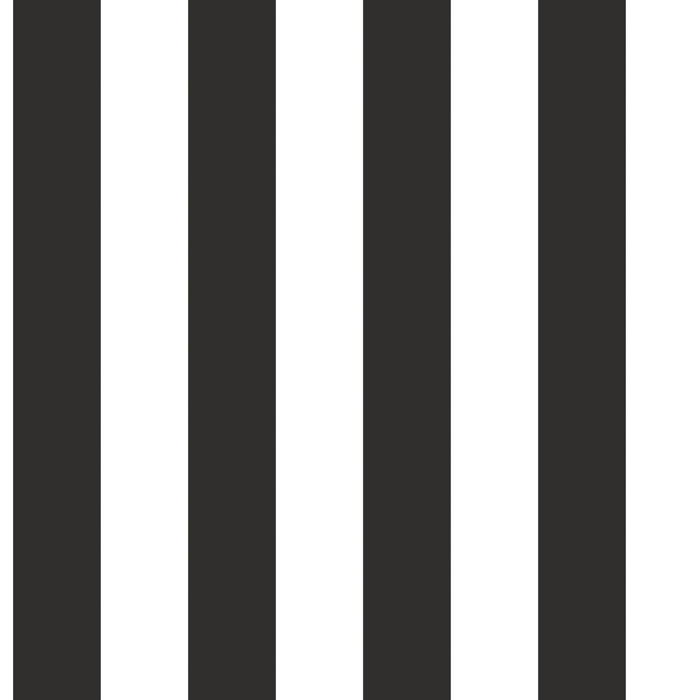 Smart Stripes Striped Wallpaper - Black / White - Galerie - G67521 - Premier Wallcovering