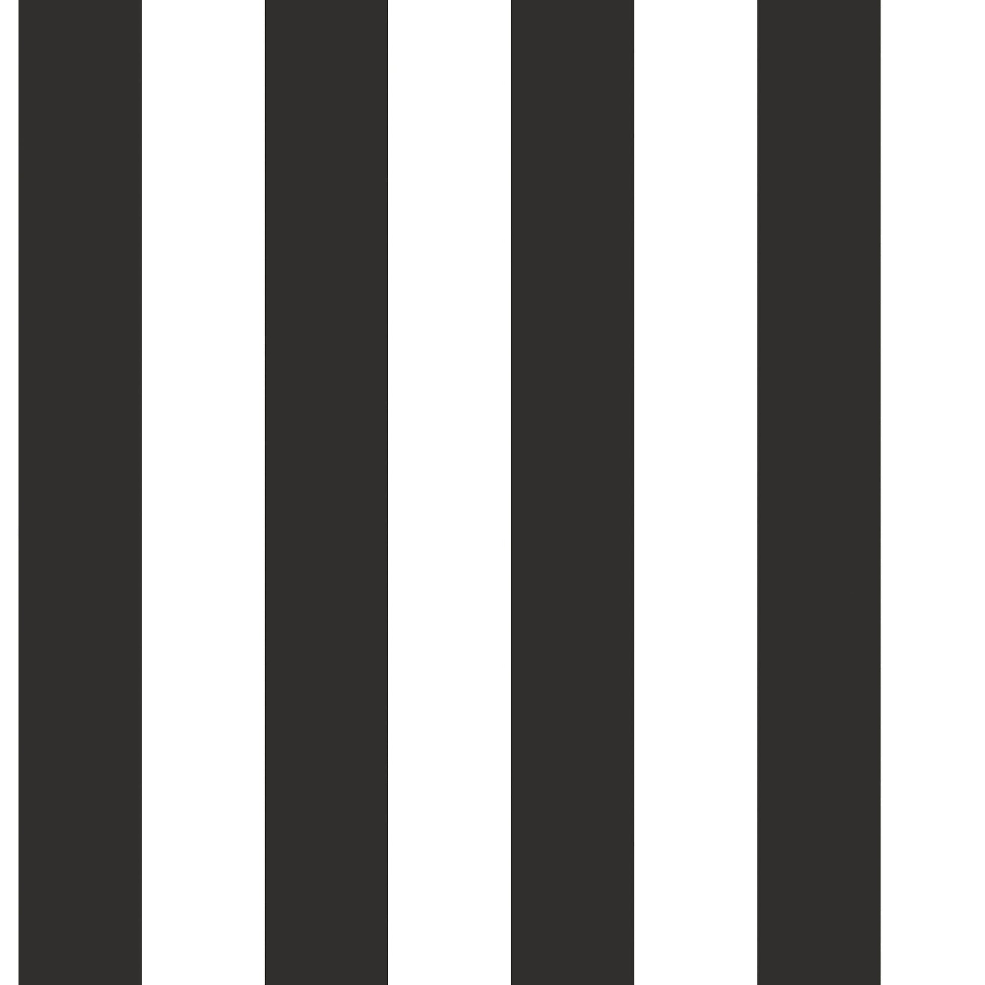 Smart Stripes Striped Wallpaper - Black / White - Galerie - G67521 - Premier Wallcovering
