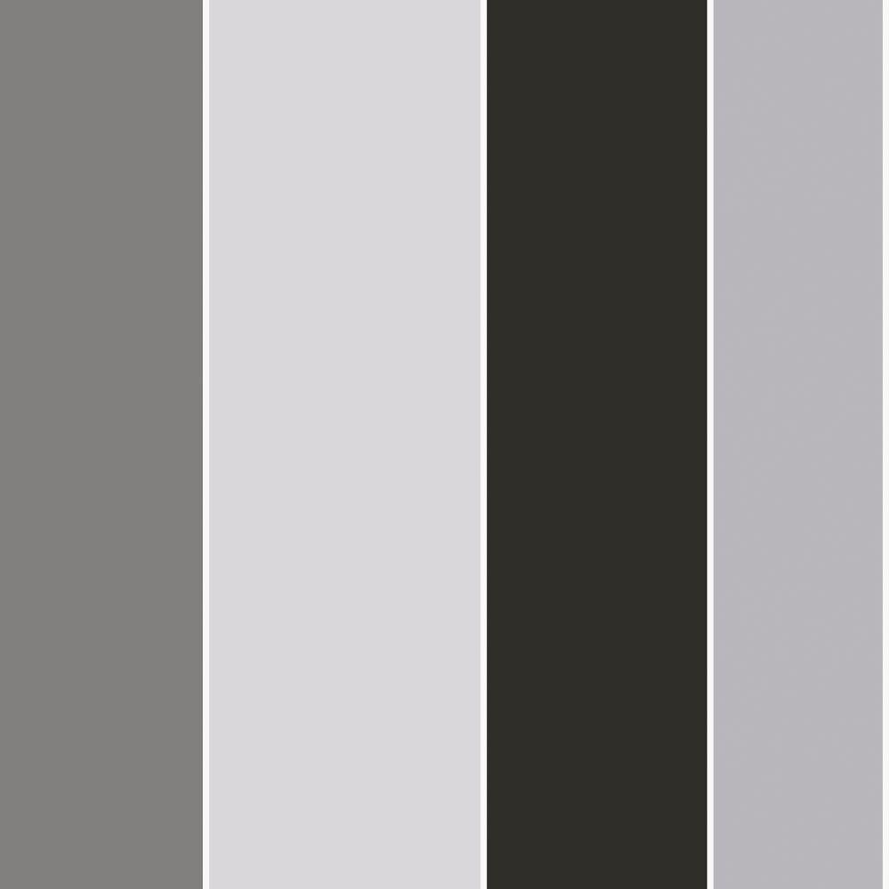 Smart Stripes Wide Stripe Wallpaper - Black / Silver Grey - Galerie - G68074 - Premier Wallcovering