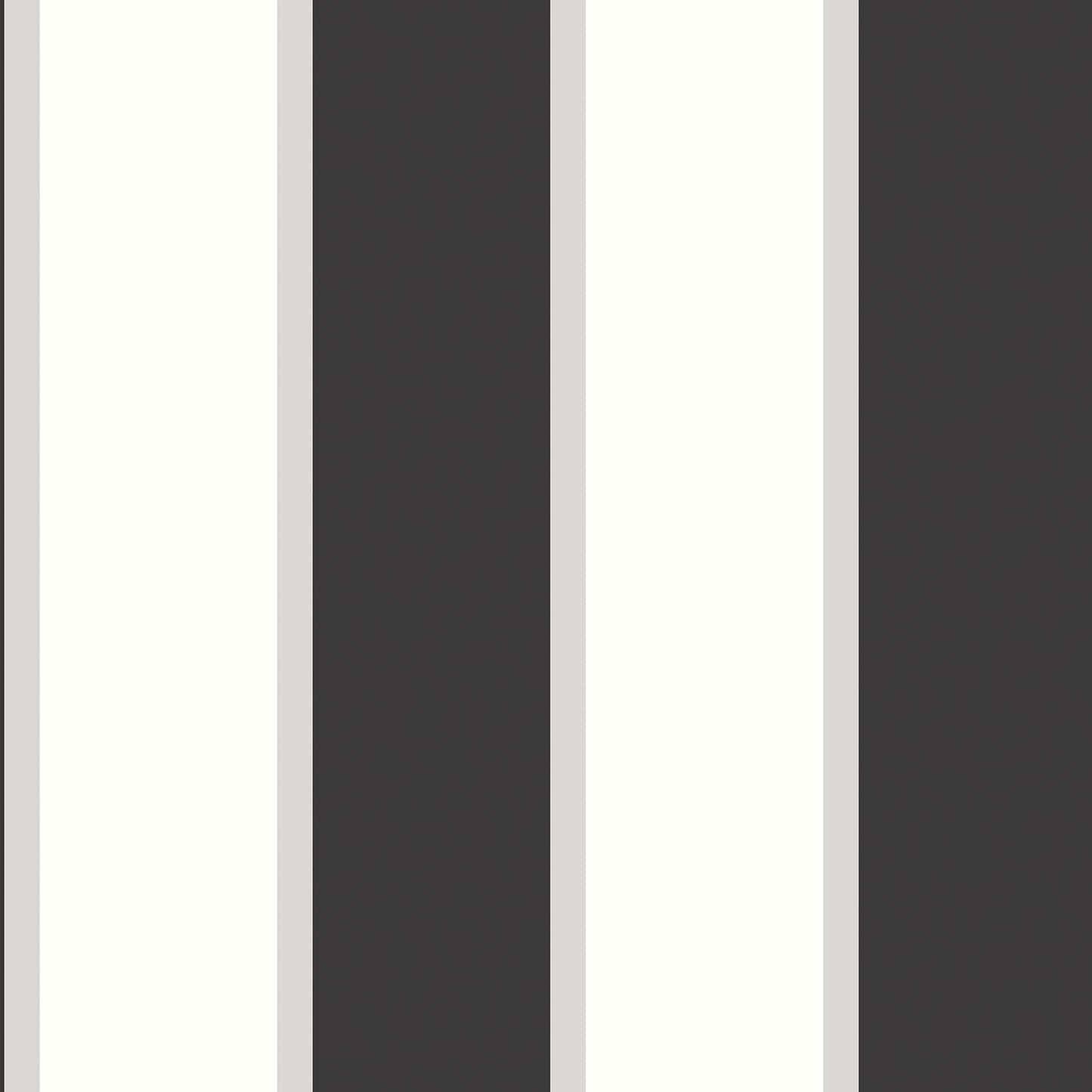 Smart Stripes Wide Stripe Wallpaper - Black / Cream - Galerie - G67543 - Premier Wallcovering