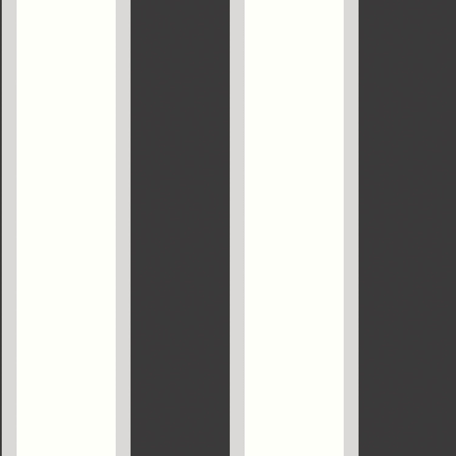 Smart Stripes Wide Stripe Wallpaper - Black / Cream - Galerie - G67543 - Premier Wallcovering