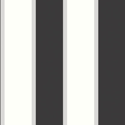 Smart Stripes Wide Stripe Wallpaper - Black / Cream - Galerie - G67543 - Premier Wallcovering