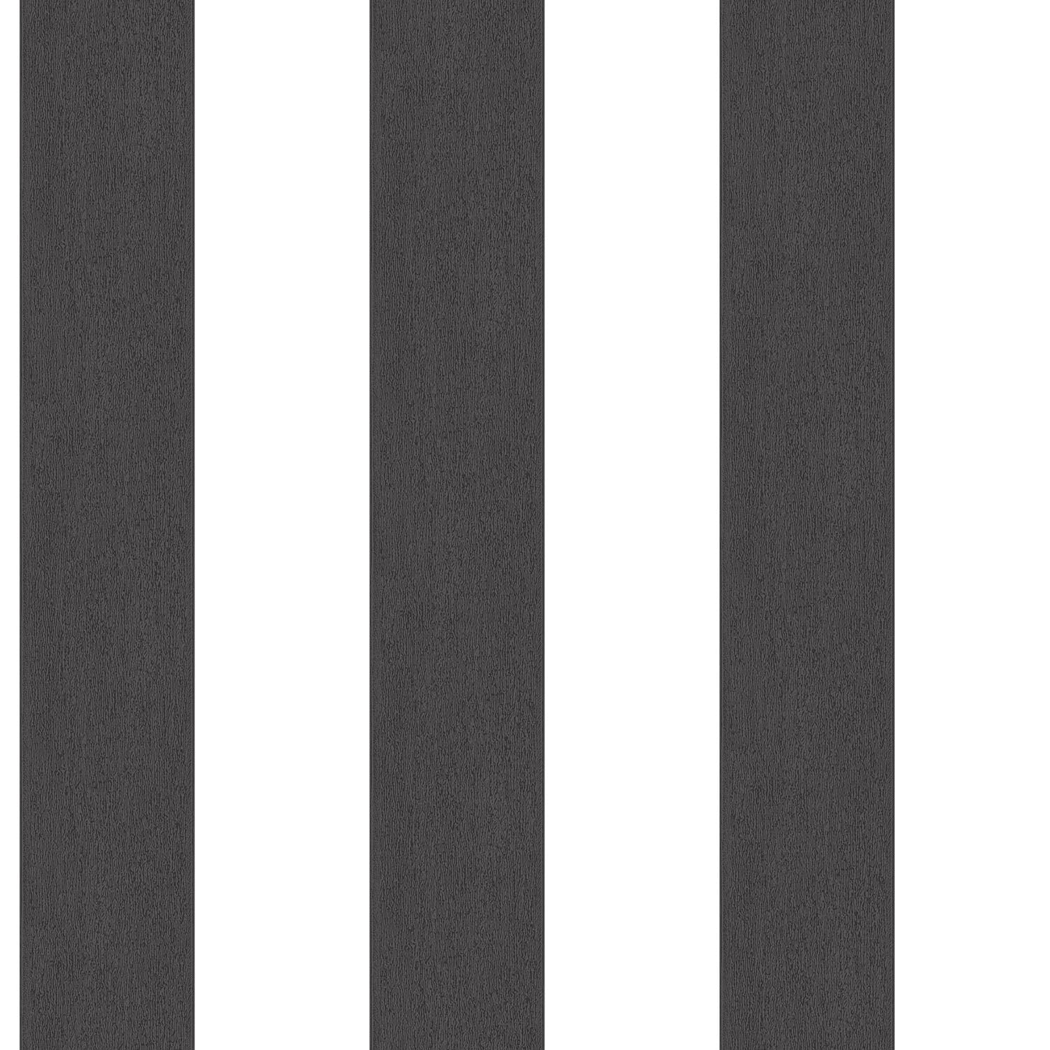 Smart Stripes Wide Stripe Wallpaper - Black / White - Galerie - G67580 - Premier Wallcovering