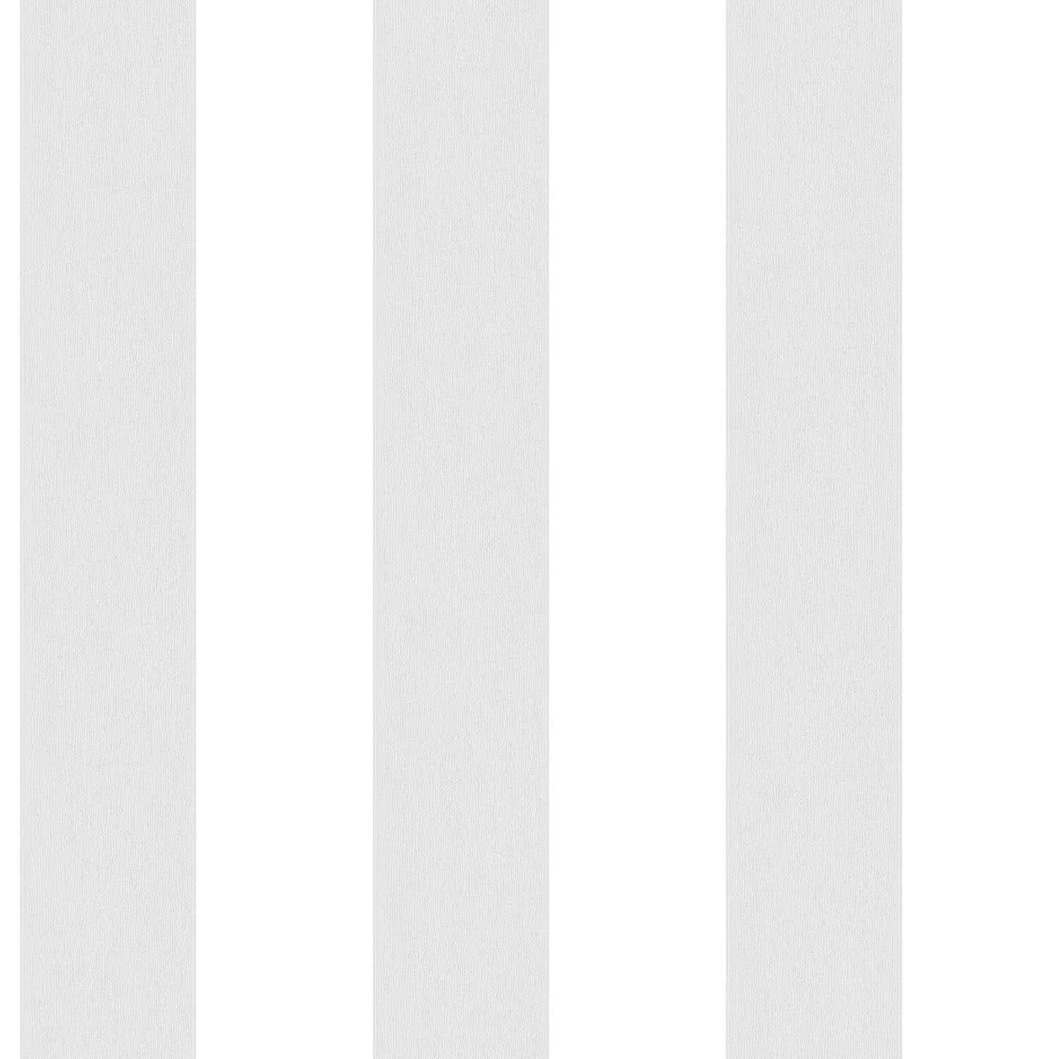 Smart Stripes Wide Stripe Wallpaper - White - Galerie - G67581 - Premier Wallcovering
