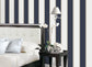 Smart Stripes Wide Stripe Wallpaper - Blue - Galerie - G67550 - Premier Wallcovering