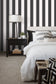 Smart Stripes Wide Stripe Wallpaper - Black / White - Galerie - G67580 - Premier Wallcovering