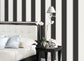 Smart Stripes Wide Stripe Wallpaper - Black / Cream - Galerie - G67543 - Premier Wallcovering