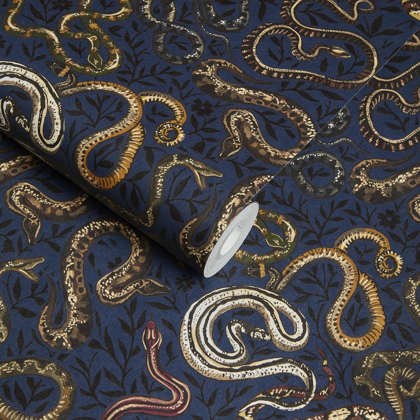 Snakes And Adders Wallpaper - Black - House of Hackney - 1-WA-SER-DI-BLK-XXX