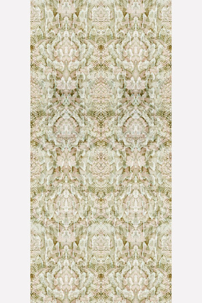 Snakeskin Damask Superwide Wallpaper Panel - Beige - Timorous Beasties - RGS/SSD/OBRN/01 - Premier Wallcovering