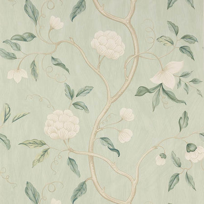 Snow Tree Wallpaper - Pale Aqua - Colefax & Fowler - 07949/12 - Premier Wallcovering