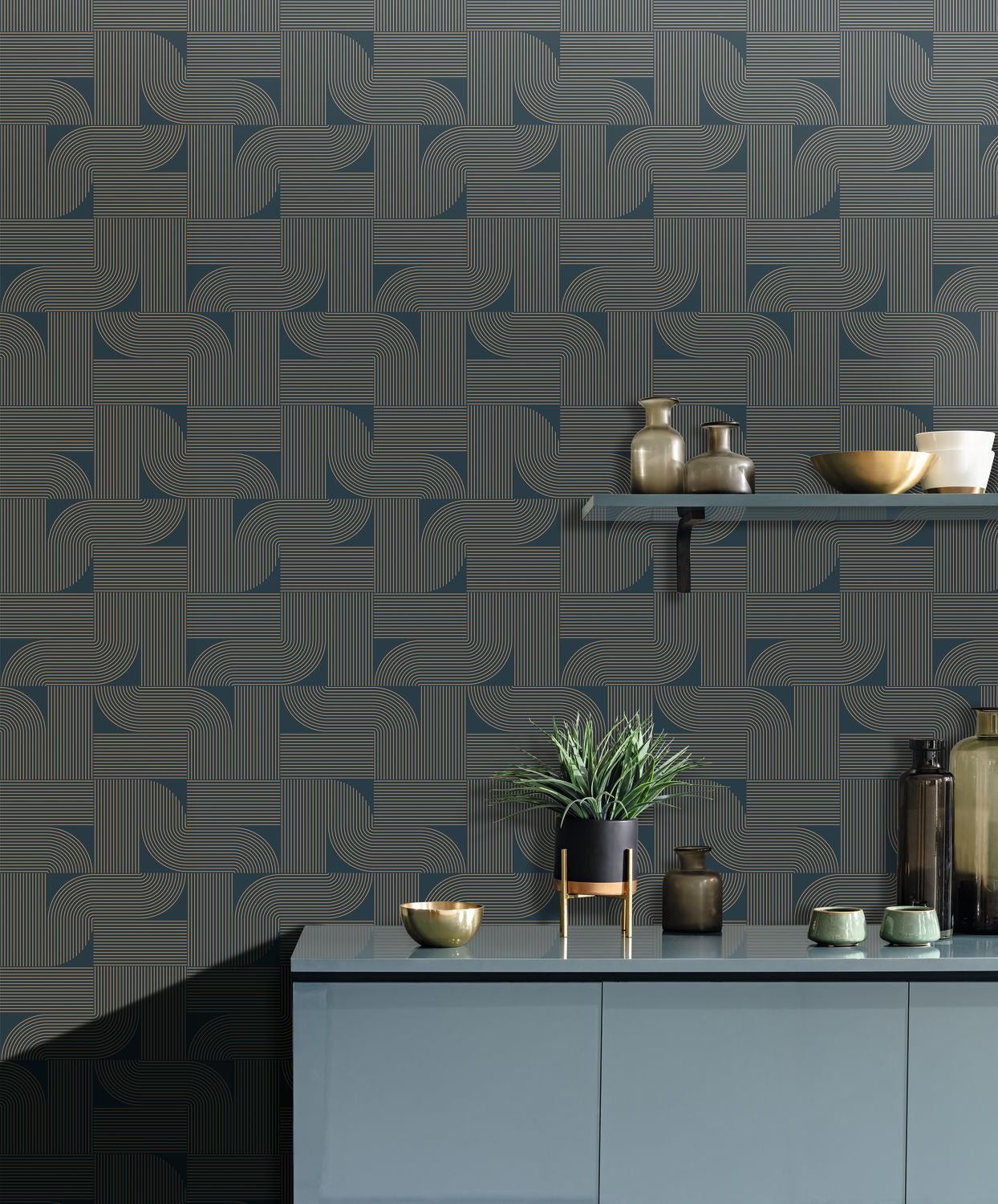 Softness Wallpaper - Bleu Cuivre - Caselio - 106576040