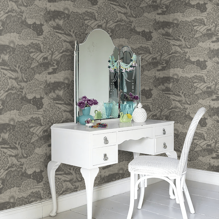 Solangen Wallpaper - Black - Boråstapeter - 5831 - Premier Wallcovering