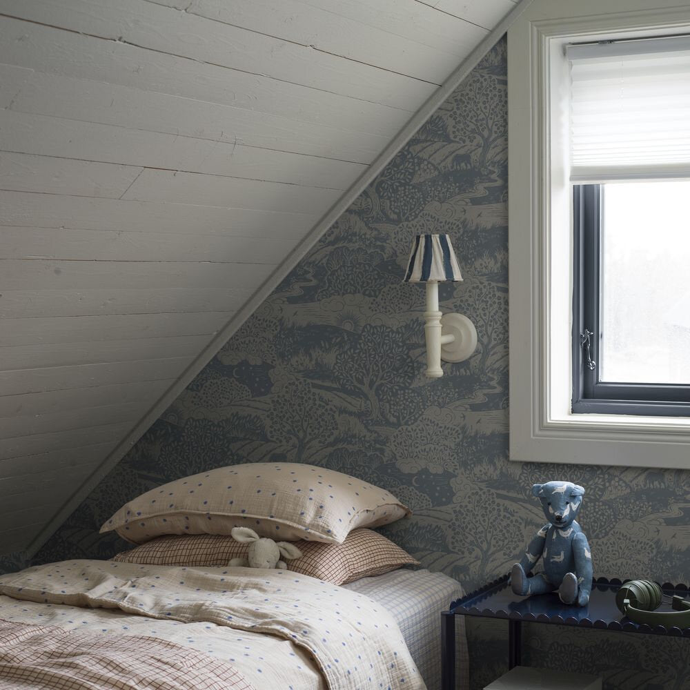 Solangen Wallpaper - Blue - Boråstapeter - 5828 - Premier Wallcovering
