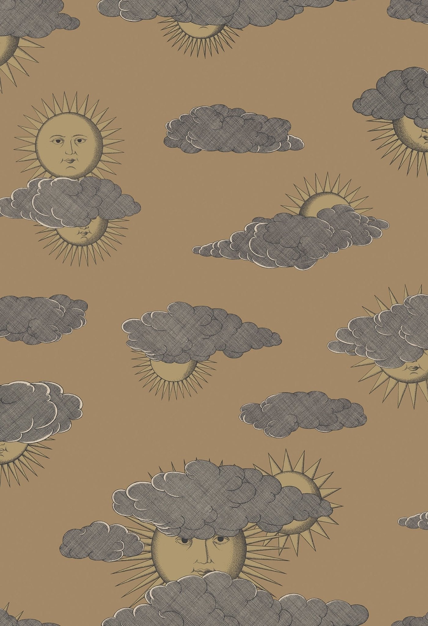 Soli e Nuvole Wallpaper - Gold on Gold - 123/2011 - Cole & Son - Premier Wallcovering