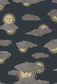 Soli e Nuvole Wallpaper - Gold & Silver on Charcoal - 123/2008 - Cole & Son - Premier Wallcovering