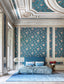 Soli e Nuvole Wallpaper - Teal & Rose Gold - 123/2010 - Cole & Son - Premier Wallcovering
