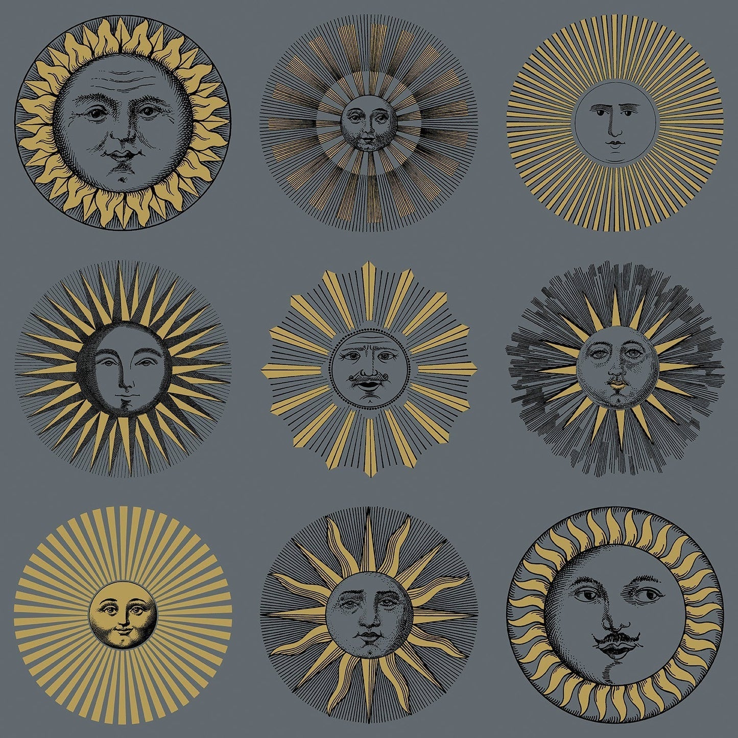 Soli Wallpaper - Midnight & Soft Gold - 123/1004 - Cole & Son - Premier Wallcovering