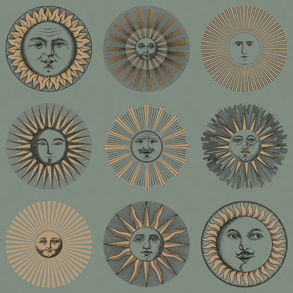Soli Wallpaper - Sage & Rose Gold - 123/1003 - Cole & Son - Premier Wallcovering