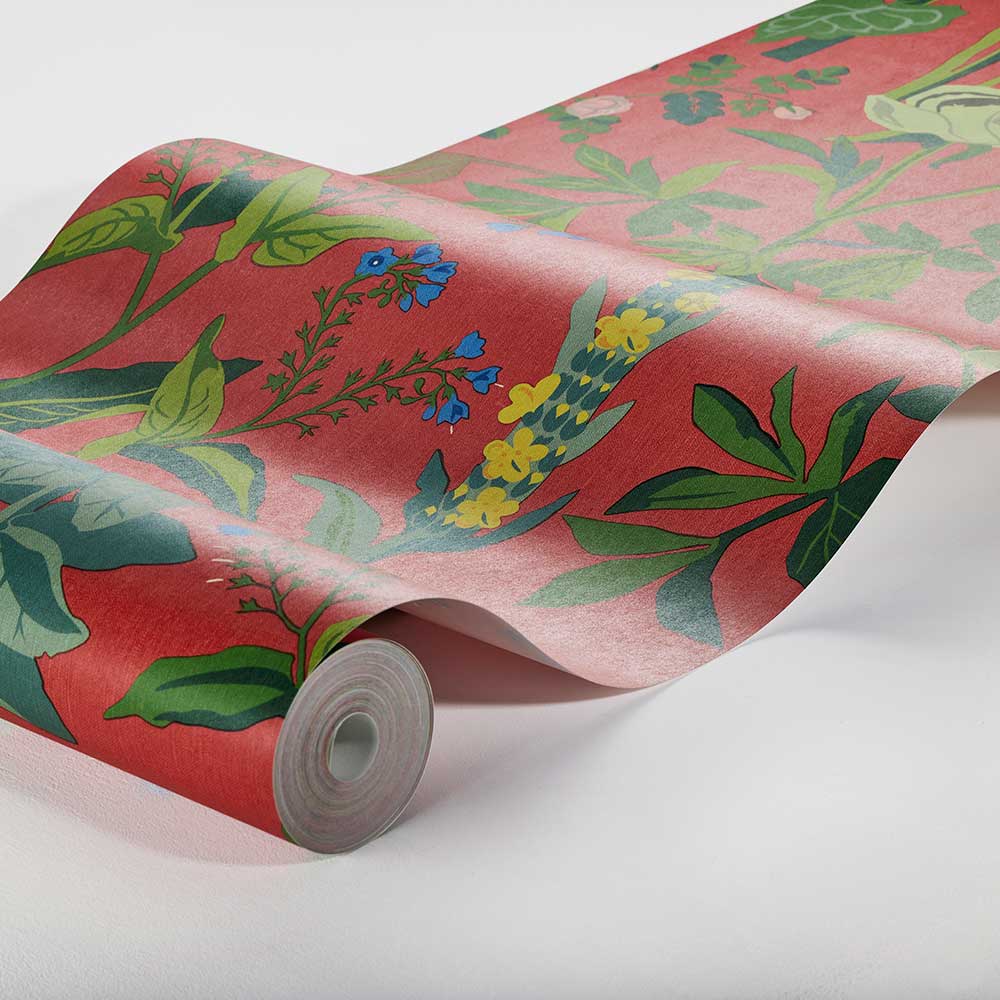 Sommar Wall Panel Mural - Red - Boråstapeter - 1955 - Premier Wallcovering