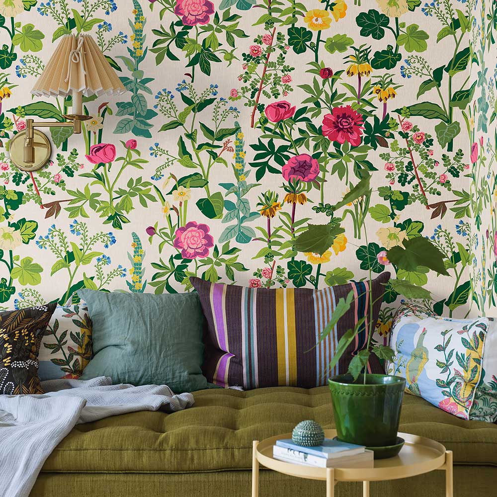 Sommar Wall Panel Mural - Multi - coloured - Boråstapeter - 1953 - Premier Wallcovering