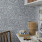 Sonja Wallpaper - Blue - Boråstapeter - 38760 - Premier Wallcovering