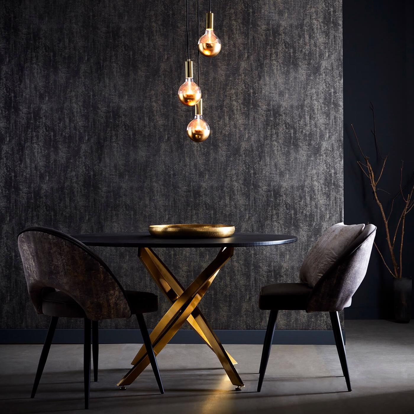 Sontuoso Wallpaper - Noir - Clarke & Clarke - W0169/03 - Premier Wallcovering