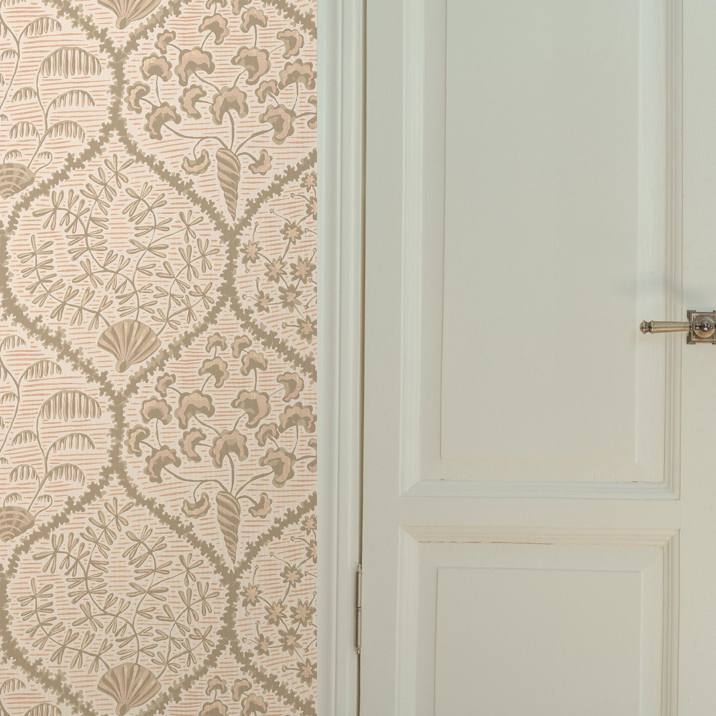 Sowerby Wallpaper - Coral and Stepping Stone - Josephine Munsey - JMW-102931 - Premier Wallcovering