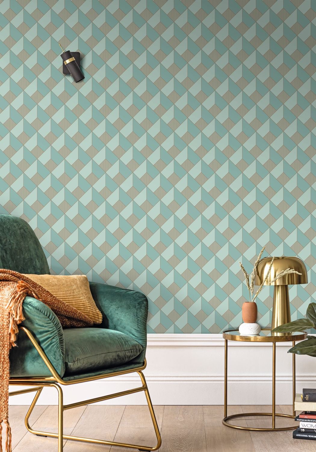 Spaces Square Wallpaper - Smoke Blue - Caselio - 100126120