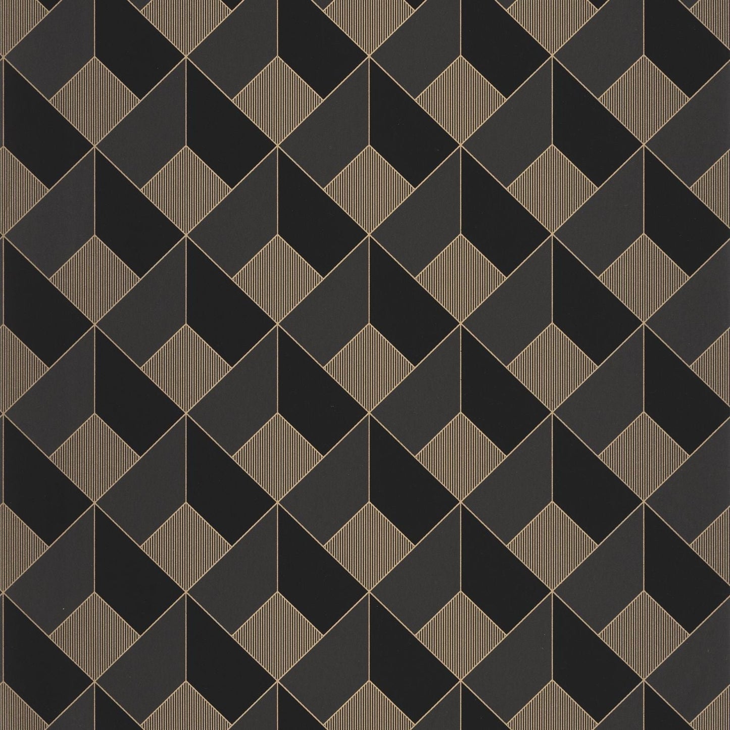 Spaces Square Wallpaper - Noir - Caselio - 100129028