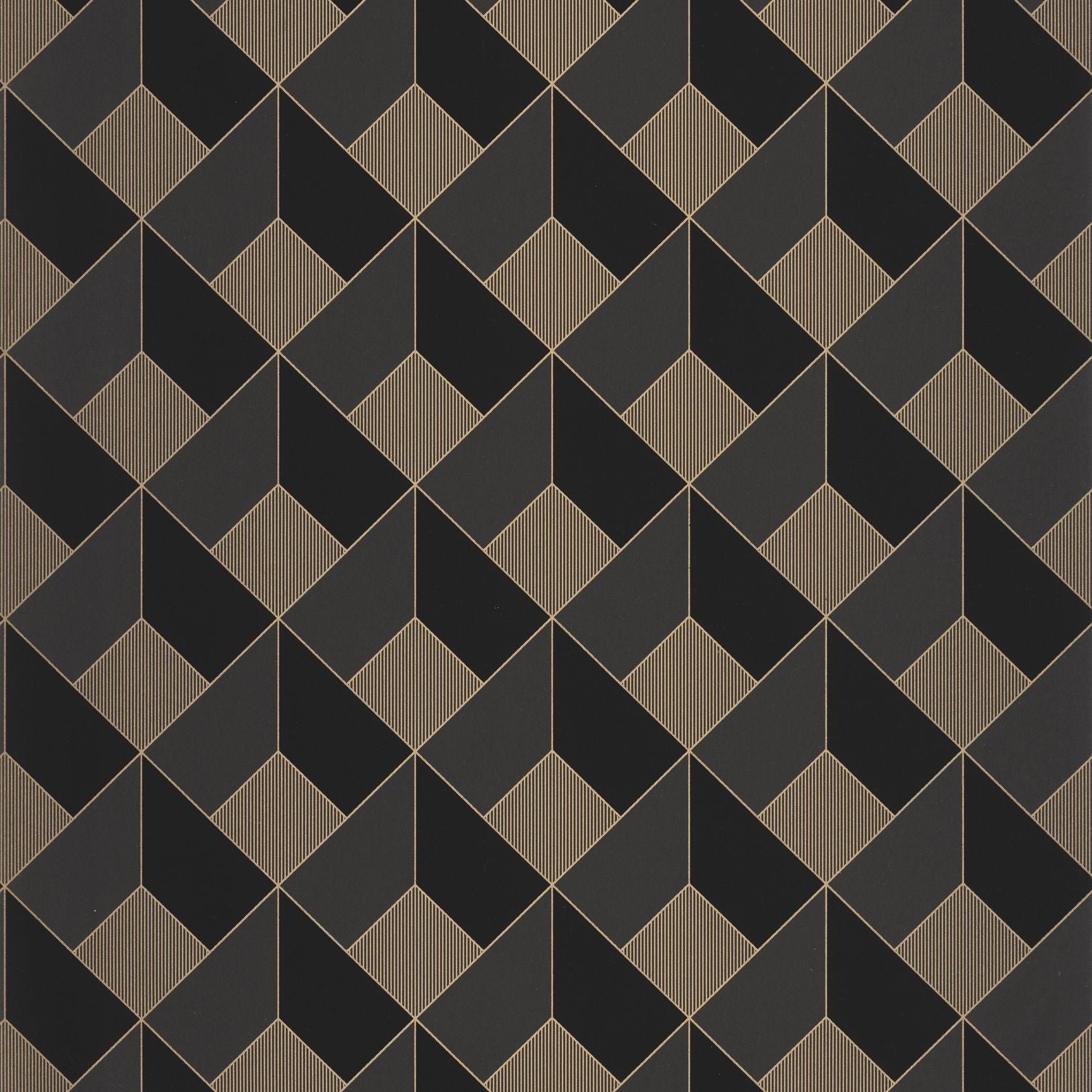 Spaces Square Wallpaper - Noir - Caselio - 100129028
