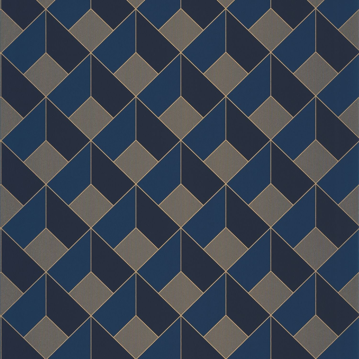 Spaces Square Wallpaper - Midnight Blue - Caselio - 100126328