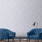 Special FX Chevron Wallpaper - Silver / Aqua / Grey - Galerie - G67711 - Premier Wallcovering