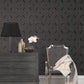 Special FX Geometric Spiral Wallpaper - Silver / Black - Galerie - G67732 - Premier Wallcovering