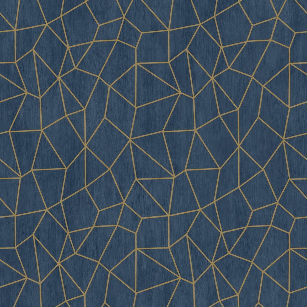 Special FX Glitter Web Wallpaper - Gold / Navy - Galerie - G68082 - Premier Wallcovering