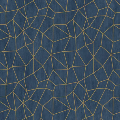 Special FX Glitter Web Wallpaper - Gold / Navy - Galerie - G68082 - Premier Wallcovering