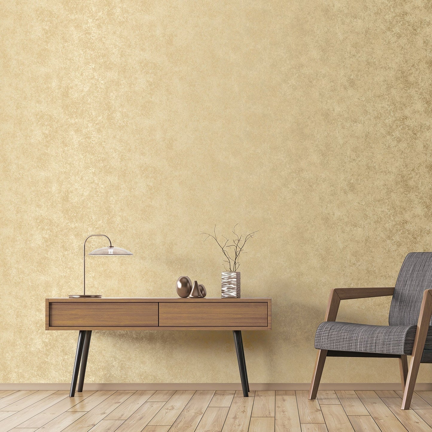 Special FX Metallic Marble Wallpaper - Gold / Golden Yellow - Galerie - G67693 - Premier Wallcovering