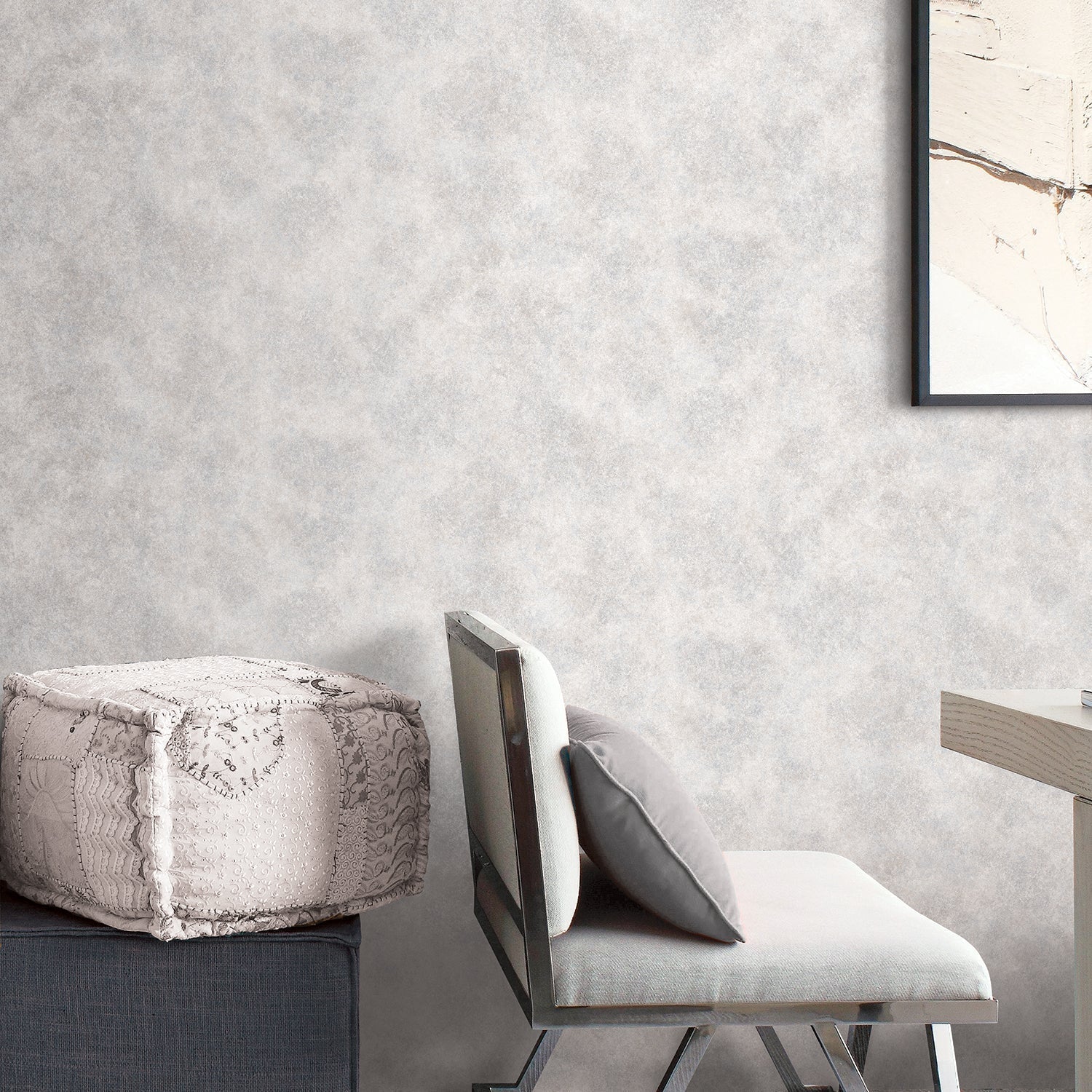 Special FX Metallic Marble Wallpaper - Silver / Stone - Galerie - G67695 - Premier Wallcovering