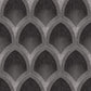 Special FX Nouveau Scallop Wallpaper - Silver / Black - Galerie - G68084 - Premier Wallcovering