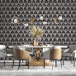 Special FX Nouveau Scallop Wallpaper - Silver / Black - Galerie - G68084 - Premier Wallcovering